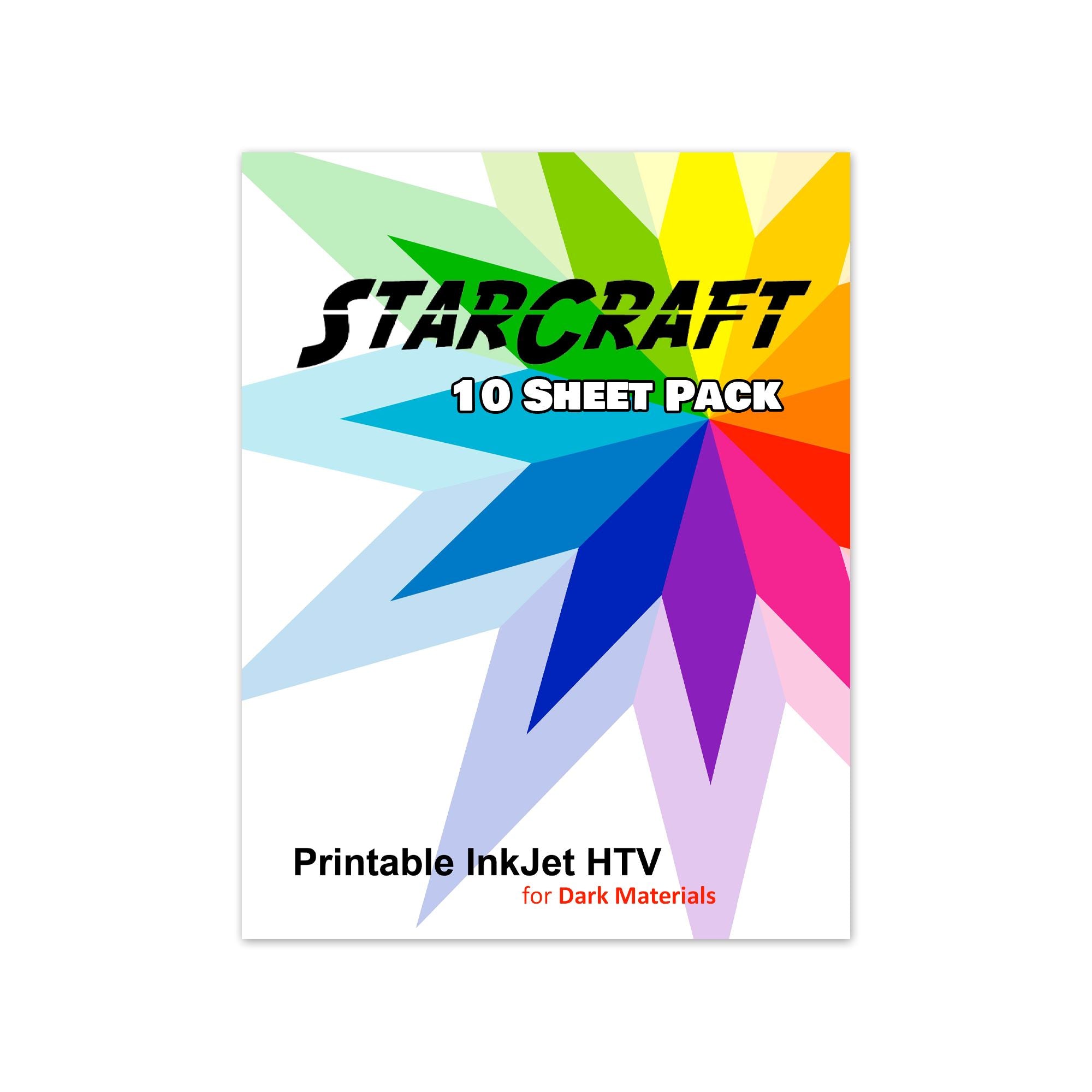 starcraft inkjet printable heat transfer 10 sheets dark material swing design