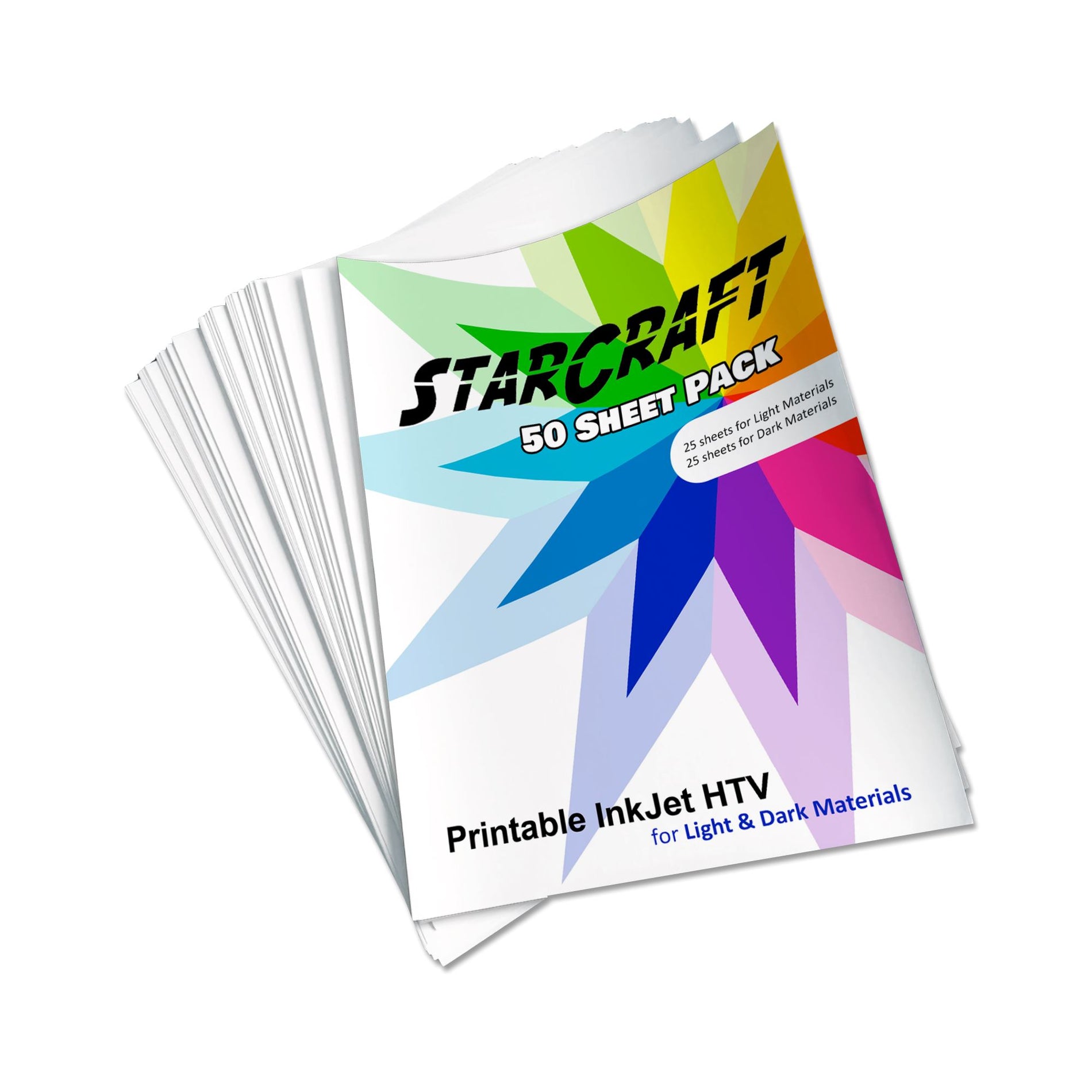 StarCraft Inkjet Printable Heat Transfer 50 Pack Dark Light Swing