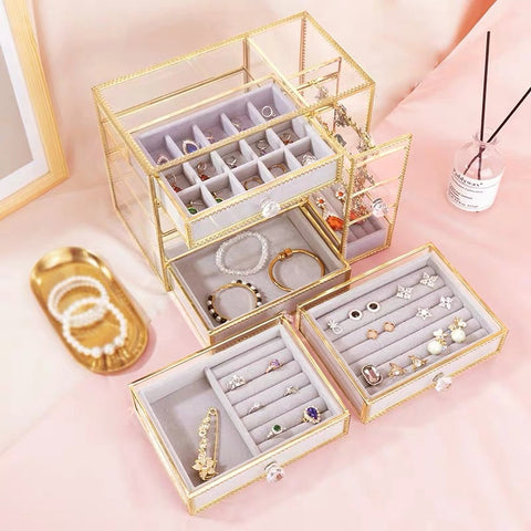 Earring Organizer, 5 Layer Earring Holder Organizer with Metal