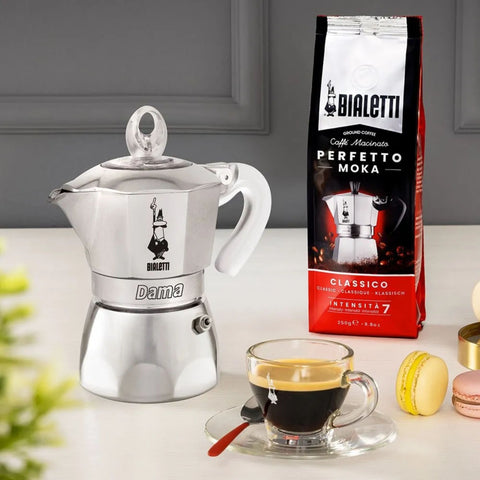 BIALETTI CAFFETTIERA NAPOLETANA MOKA DAMA PURE ICE IN VARIE MISURE —  Eccellenze Casa