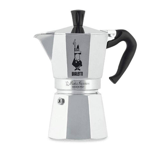 BIALETTI CAFFETTIERA MOKA CAFFE' 1 TZ DAMA IN ALLUMINIO BIANCA E NERA —  Eccellenze Casa