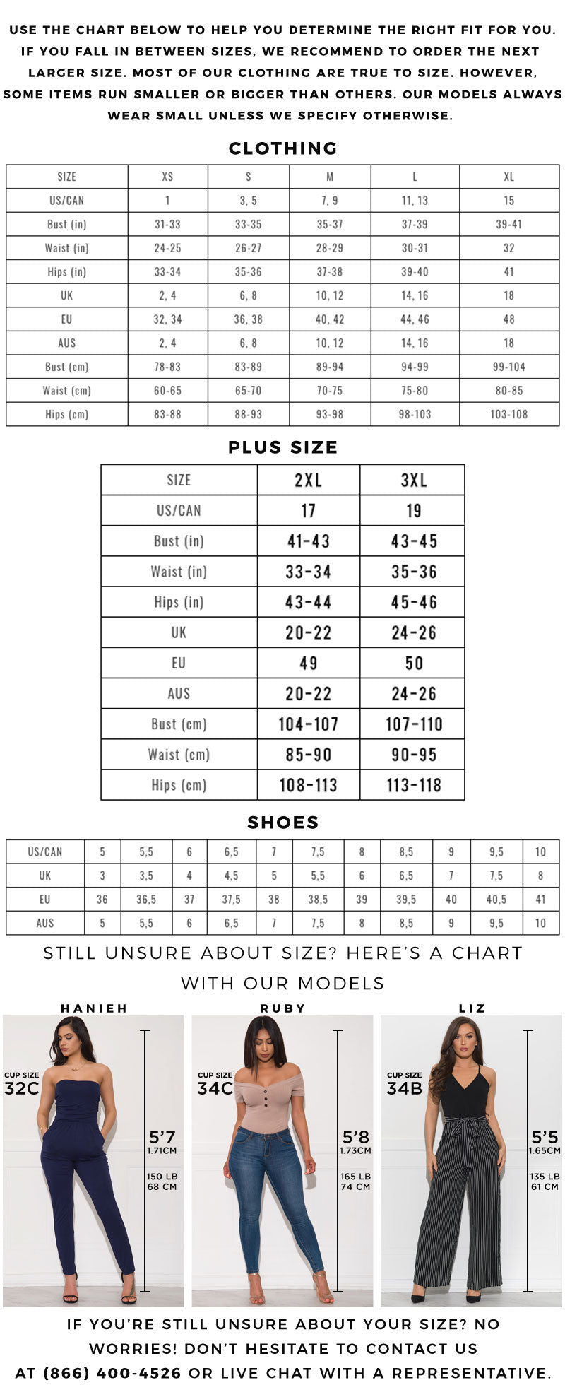 Size Guide – Fashion Effect Store