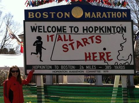 Boston marathon start line
