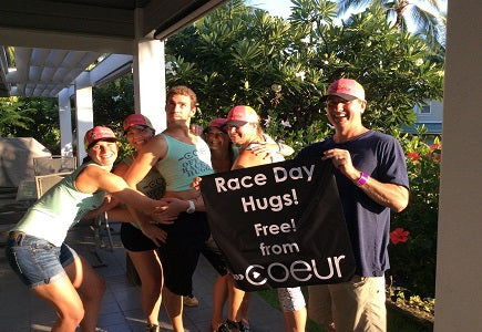 Race Day Hugs from Coeur Sports