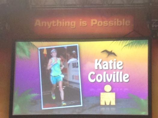 Katie Colville at awards ceremony
