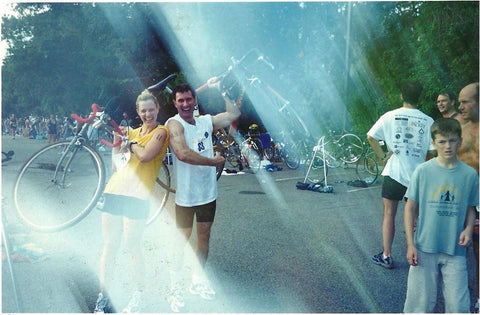 Reg and Kebby at a triathlon