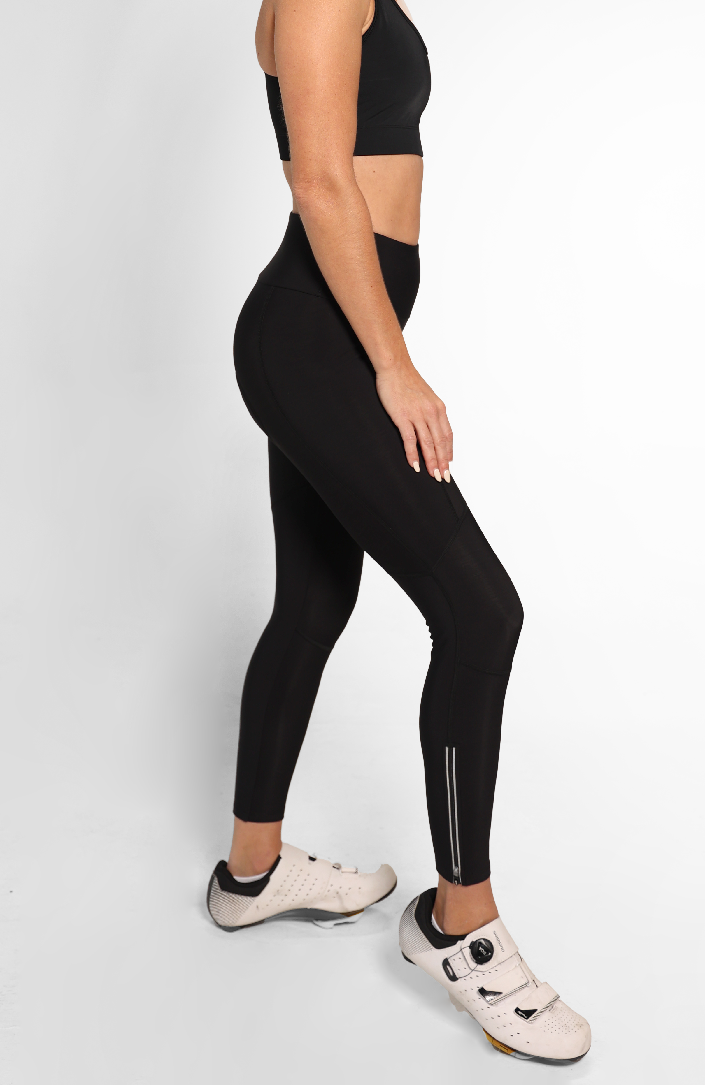 Little Black Thermal Running Tights – Coeur Sports