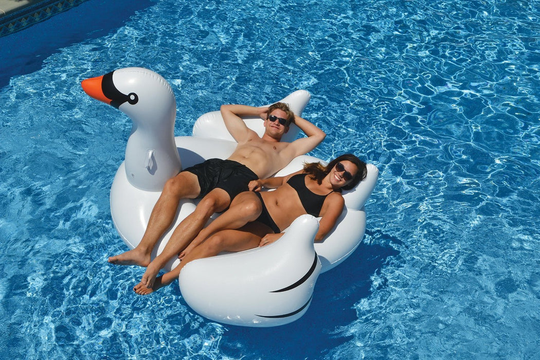 Inflatable Pool Toys Swimline Giant White Swan Inflatable - Grizzly Supply Co