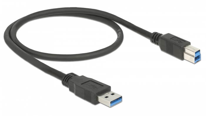 Pegasus Pair of Cables USB 2.0 Type-A Male to USB 2.0 Type-B Male Angl