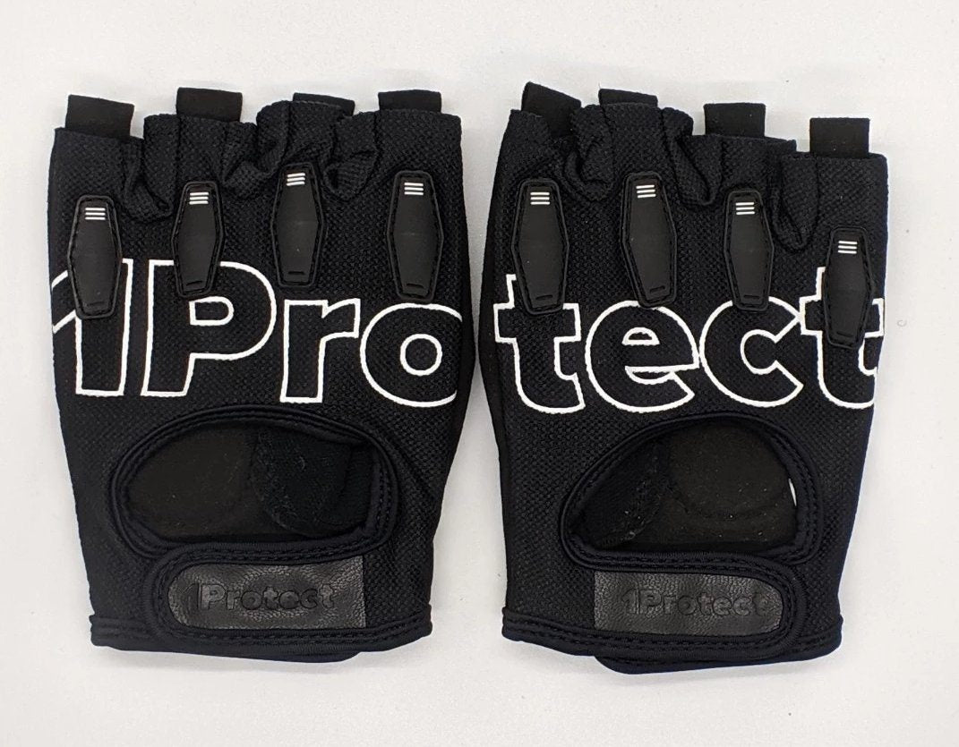 protective fingerless gloves