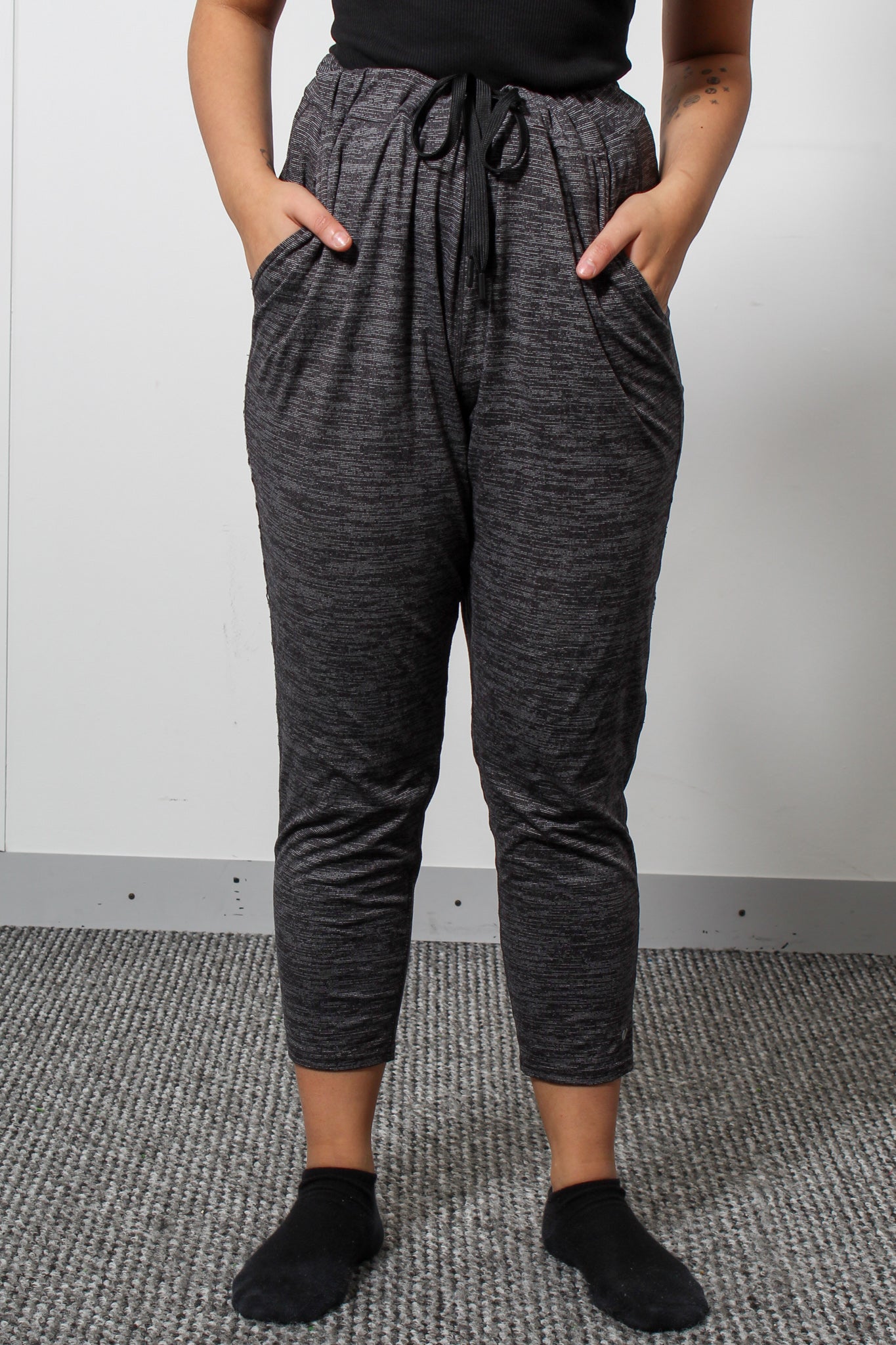 grey high waisted tracksuit bottoms