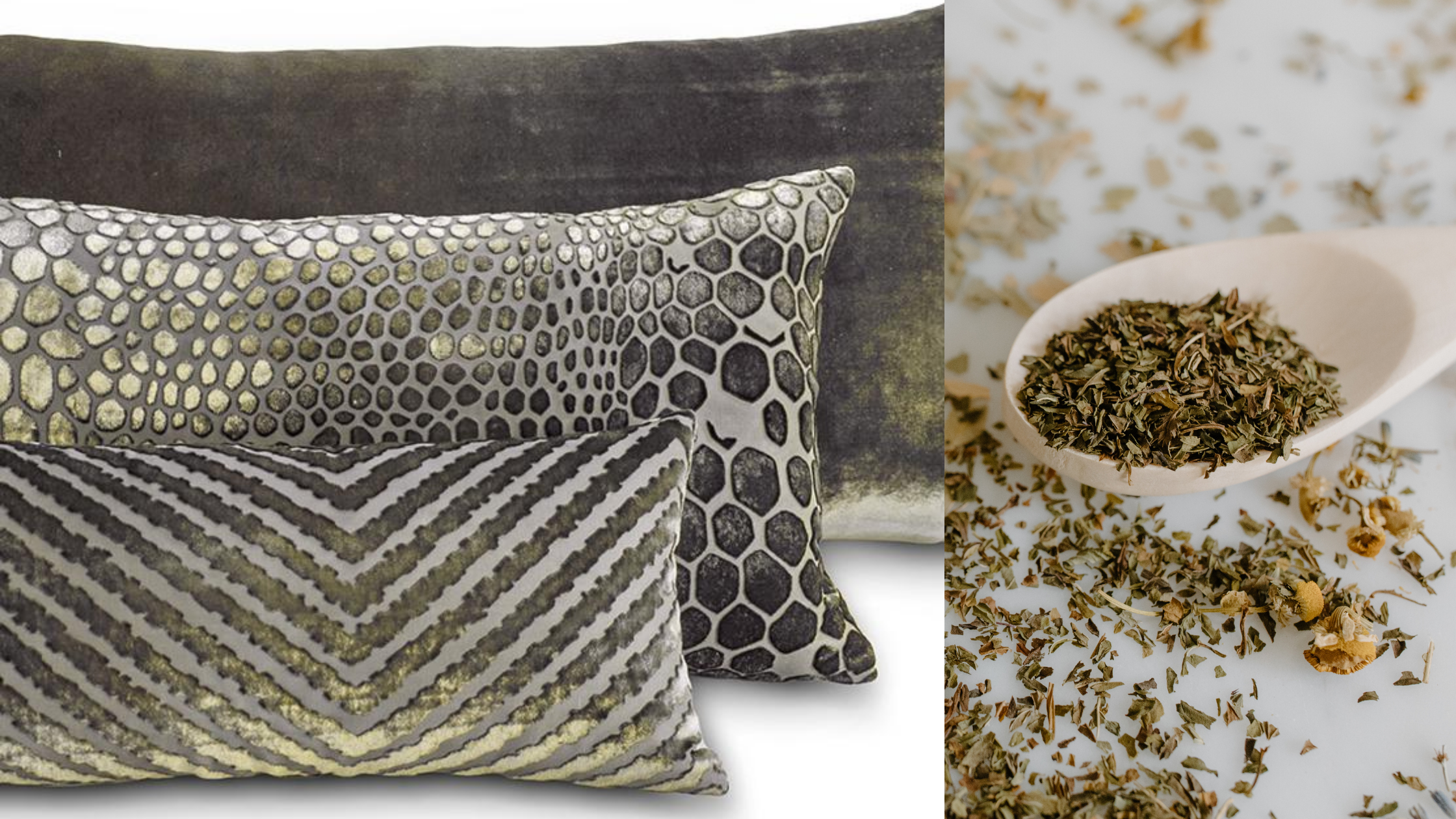 Oregano silk velvet pillows