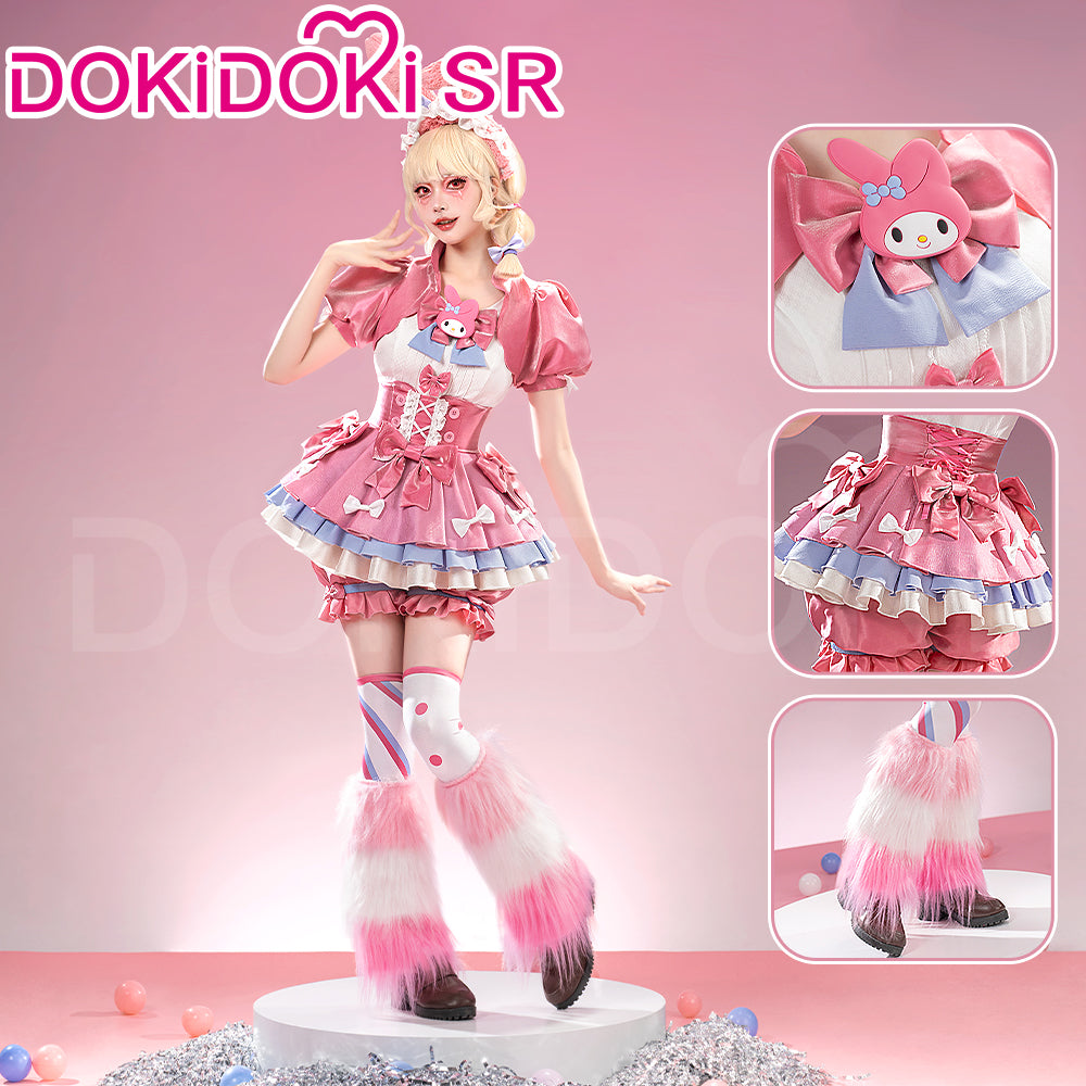 【S/LReady For Ship】DokiDoki-SR Game Identity V × Sanrio Cosplay Bloody Cheerleader Lily Barriere Costume My Melody | Cheerleader-Pink / Costume Only-S-Ready For Ship