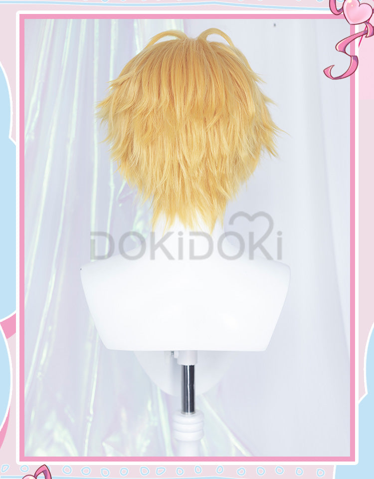 New 2023 Chainsaw Man Denji Wig Cosplay Golden Yellow Curly Hair Anime  Fluffy Wigs Halloween