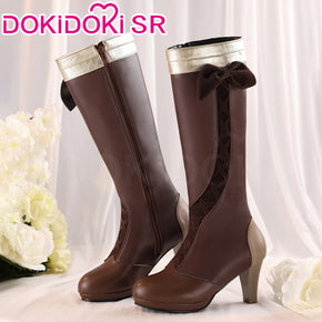 【Partially Ready For Ship】DokiDoki-SR Anime Violet Evergarden Cosplay Violet Shoes Brown Boots