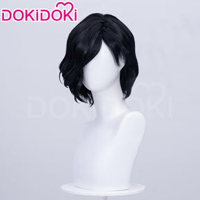 DokiDoki Game Men Cosplay Wig Short Curly Black Hair
