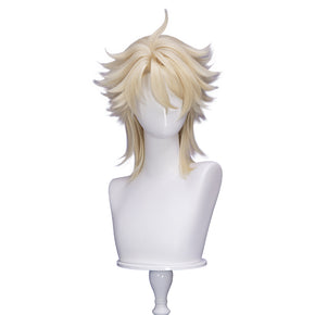 DokiDoki Game Genshin Impact Cosplay Varka Wig Long Blond Hair Knight of Boreas Song of the Welkin Moon