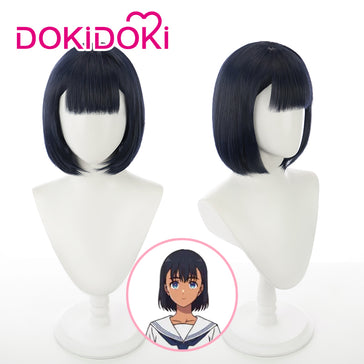 Summer Time Rendering Anime Blue-black Hair Cosplay Wig Short Hair  Halloween