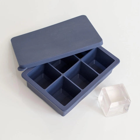 large silicon ice cube tray with lid