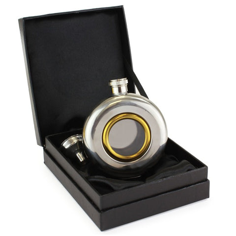 Round Window Hip Flask