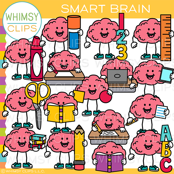 smart brain cartoon