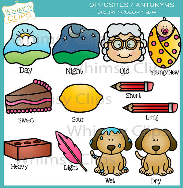 antonym celebration Images Clips Illustrations Art , Whimsy  & Antonyms Clip