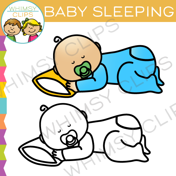 boy in sleeping bag clip art