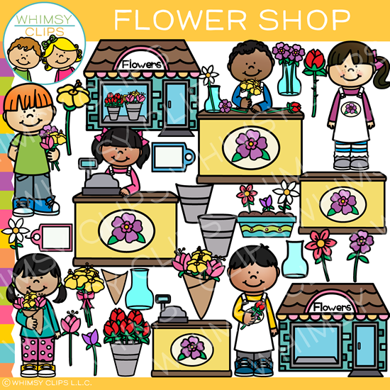 Flower Shop Clip Art , Images & Illustrations | Whimsy Clips