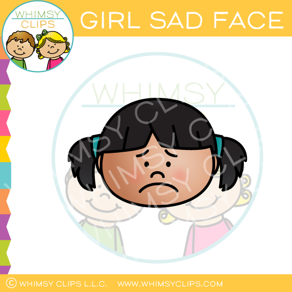 Scared Face Girl Clip Art - Scared Face Girl Image