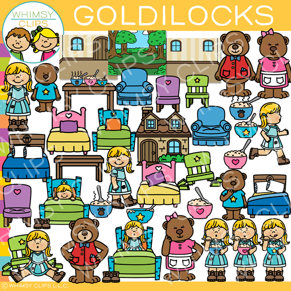 goldilocks and the three bears clipart