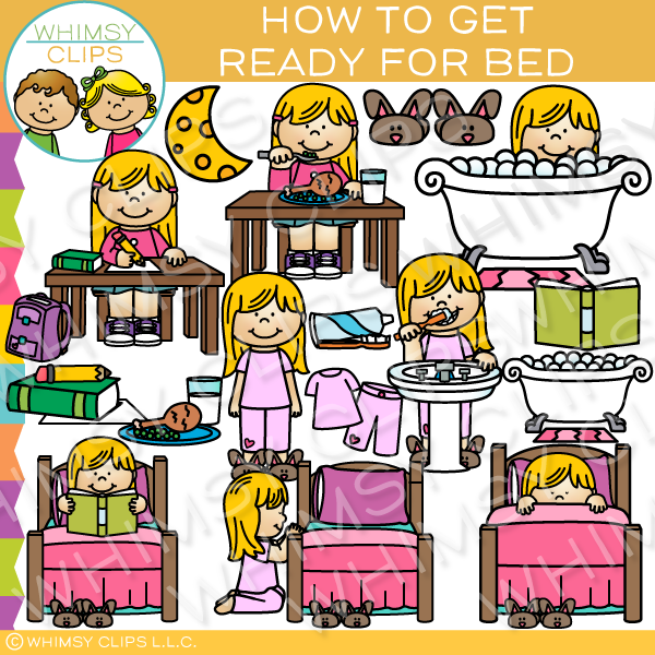 How To Get Ready For Bed Clip Art Images Illustrations Whimsy Clips