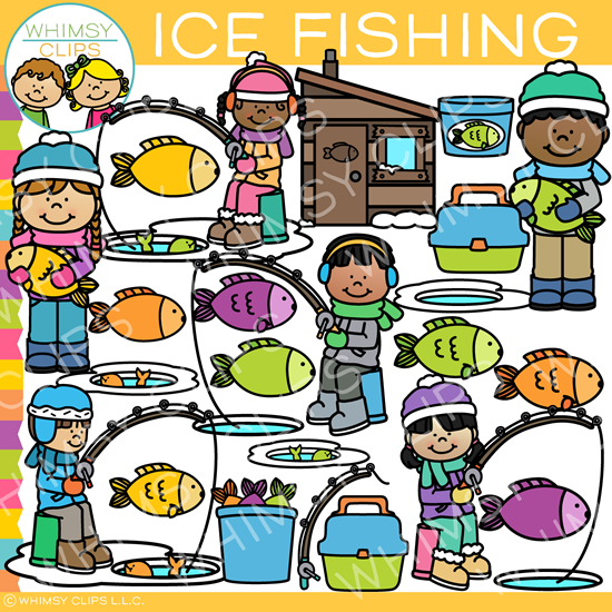 ice fishing hole clipart