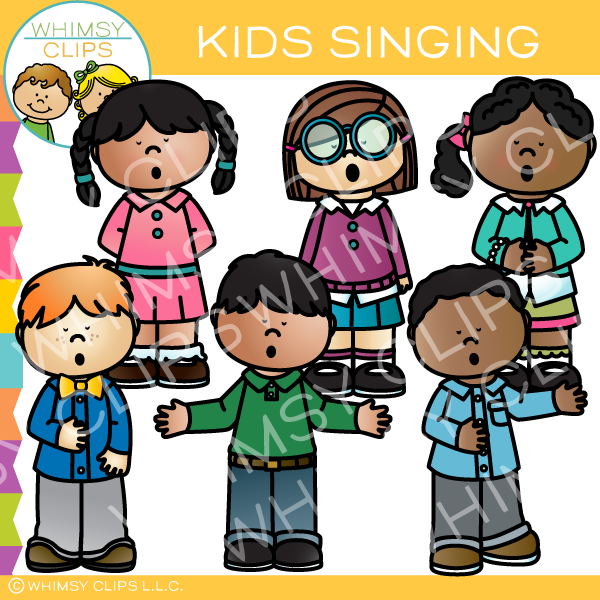 singing children clipart