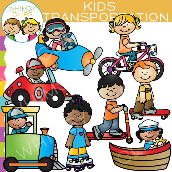 Transportation Kids Clip Art Images And Illustrations Whimsy Clips