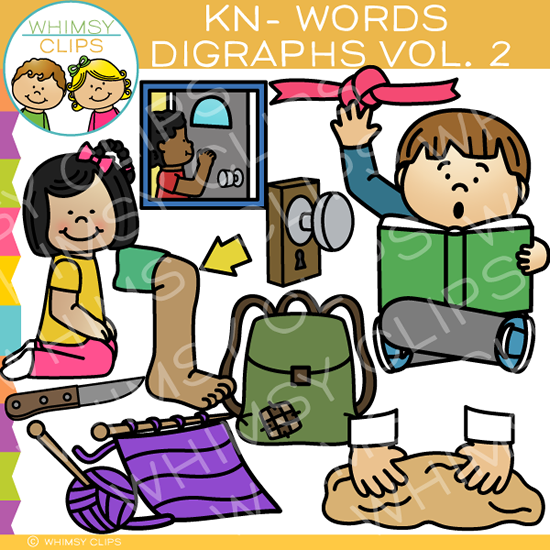 beginning-kn-words-clip-art-digraphs-volume-two-images