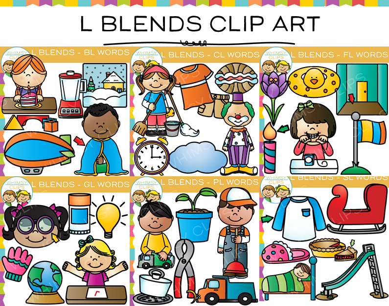 L Blends Clip Art Bundle - Volume One , Images & Illustrations | Whimsy ...