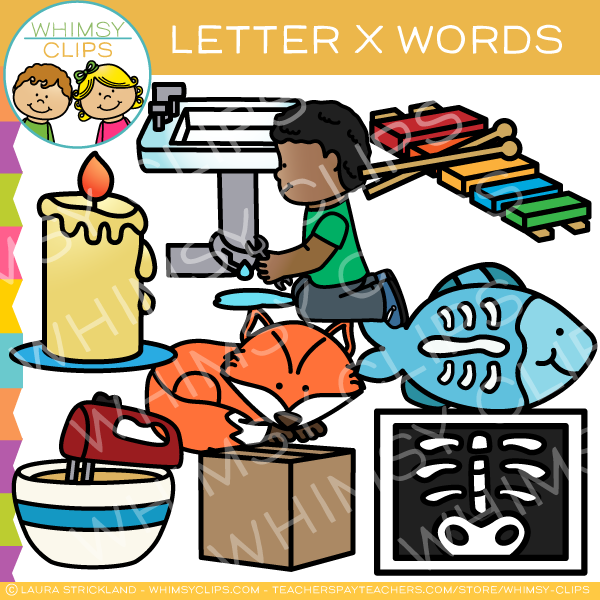 Letter X Alphabet Clip Art Images Illustrations Whimsy Clips