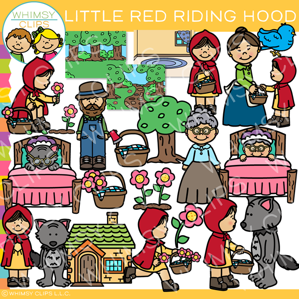 Little Red Riding Hood Clip Art Images Illustrations Whimsy Clips