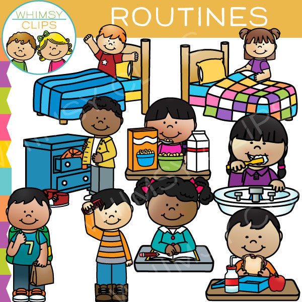 Daily Routine Clip Art