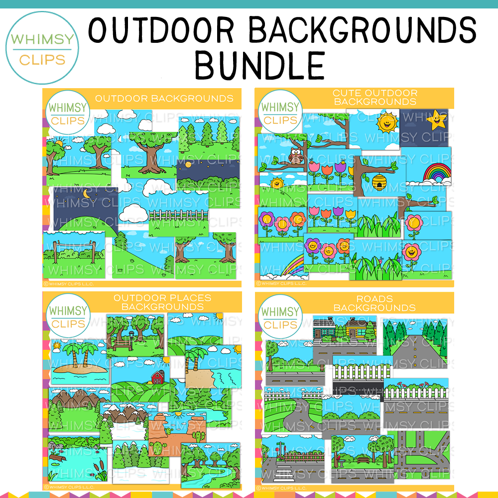 Download Outdoor Backgrounds Bundle Images Illustrations Whimsy Clips