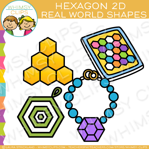 Hexagon 2D Shapes Real Life Objects Clip Art , Images & Illustrations ...