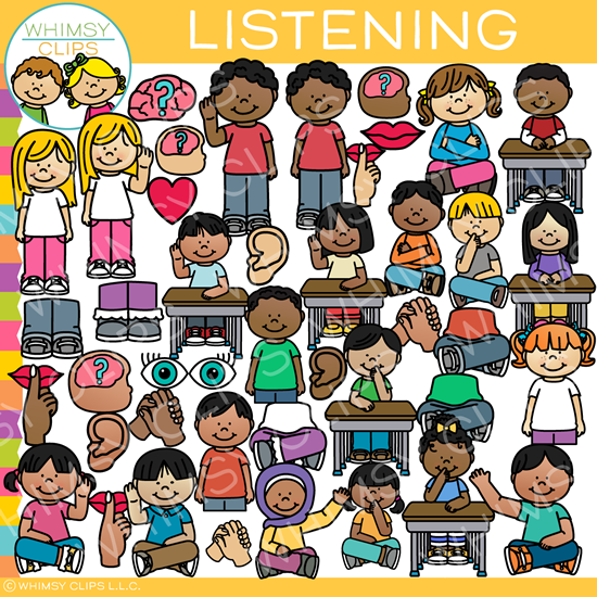 clip art students listening in class