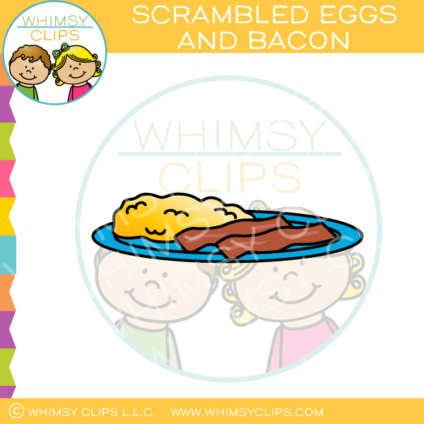 Scrambled Eggs And Bacon Clip Art Images Illustrations Whimsy Clips