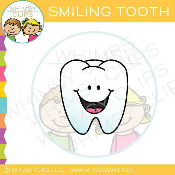 happy tooth clip art