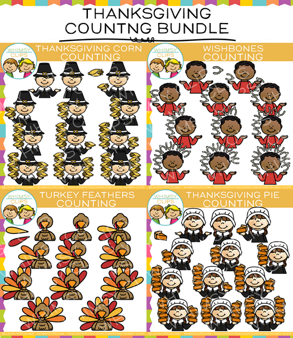 Counting Turkey Feathers Clip Art – Whimsy Clips