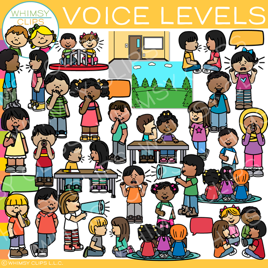 Kids Voice Levels Clip Art Images Illustrations Whimsy Clips