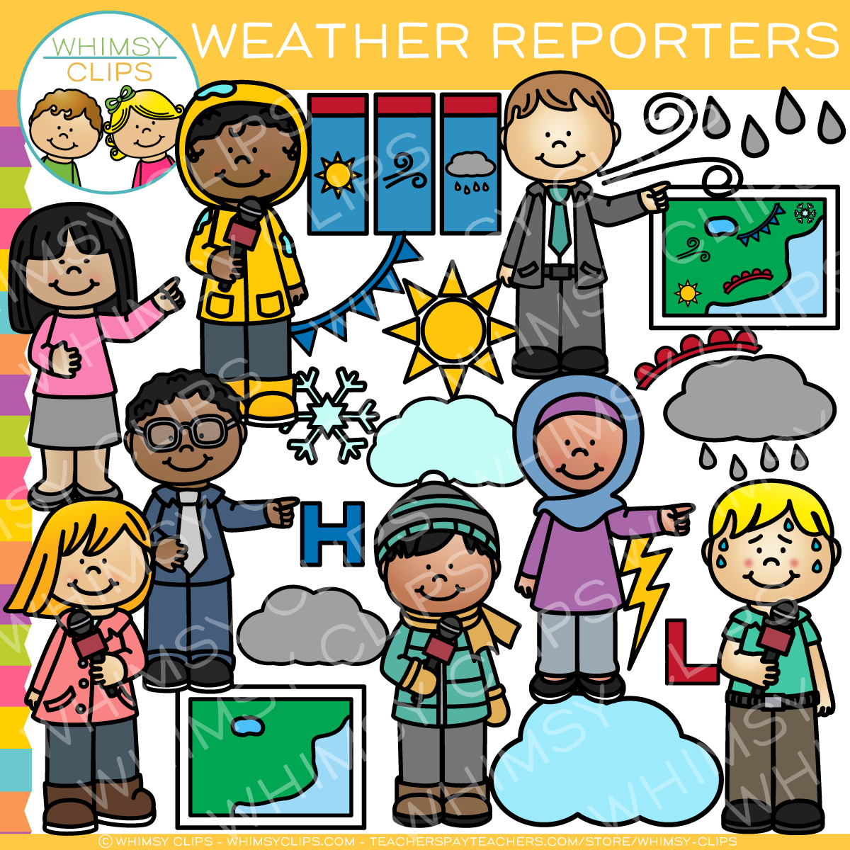 weather clipart kids