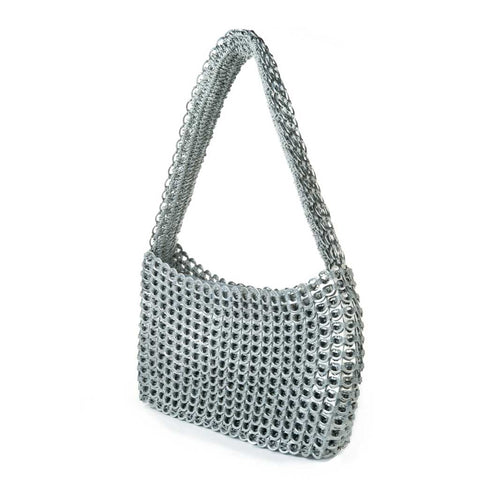 alt="modern 10 year anniversary gift aluminum pop tab purse - escama studio"