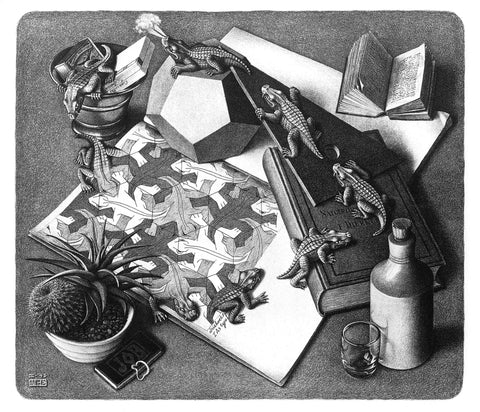 Tessellation: Escher and Escama handbags