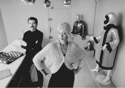 60s mod fashion Paco Rabanne Atelier Paris